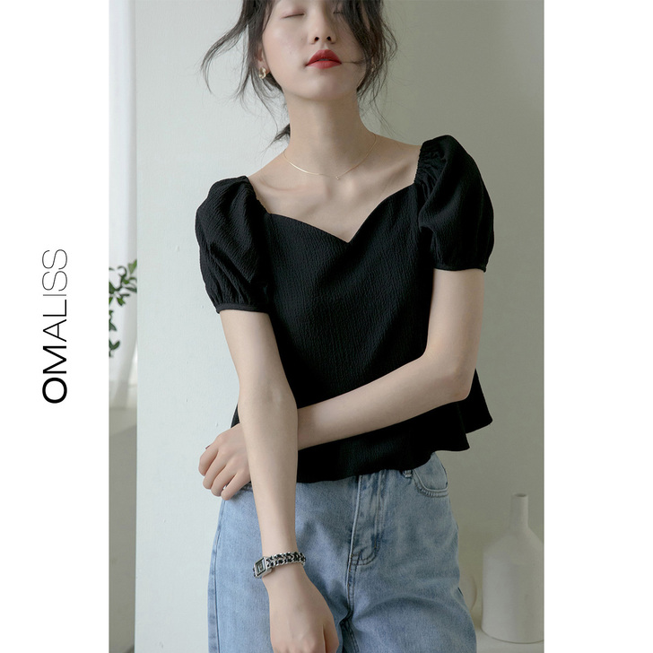 omaliss 蕾丝雪纺衫