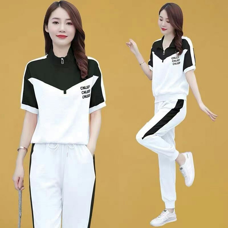 单/两件套休闲运动服套装女夏季新款韩版宽松...