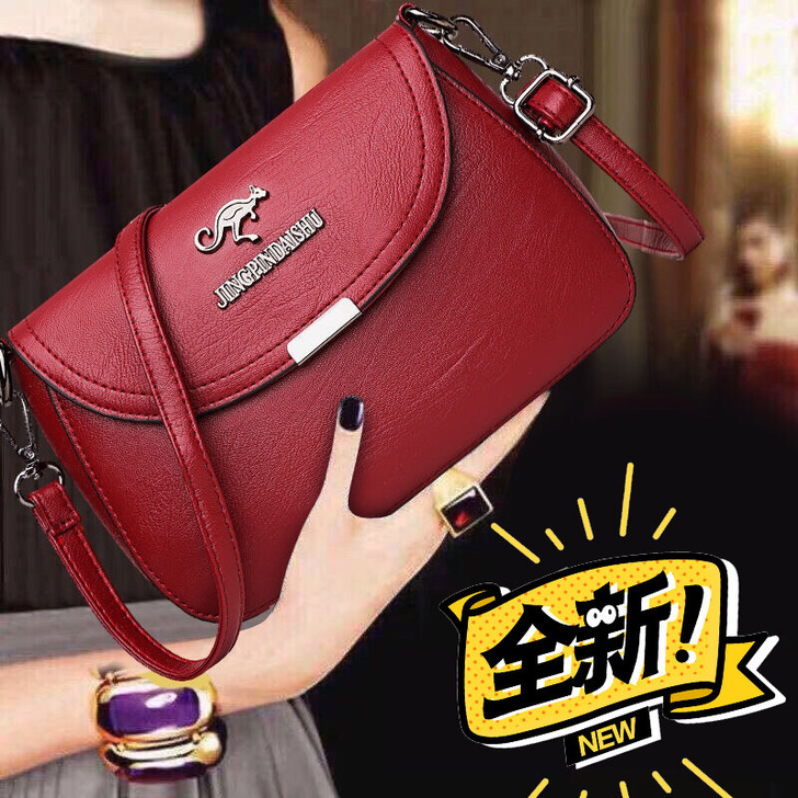 真皮质感包包女2021新款简约单肩包女士挎...
