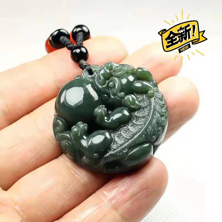 和田青玉貔貅抱球寓意有求必应 送礼盒   ...