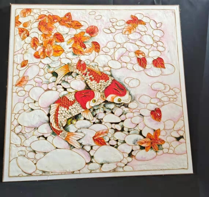 掐丝珐琅工艺画  40##amp；time...