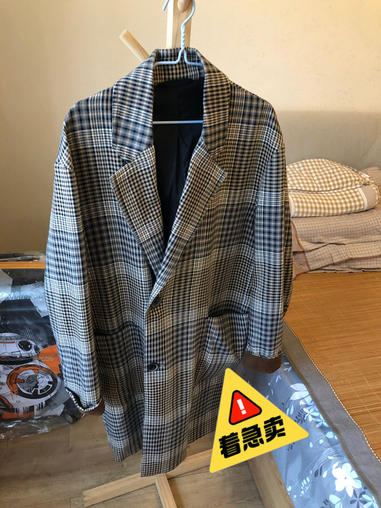 JDV男士风衣外套，复古格子，专柜购入！原...