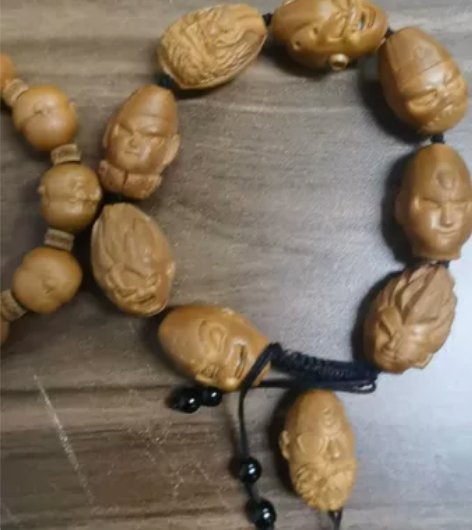 七龙珠核雕手串 正圆开心手串 1.6正圆十...