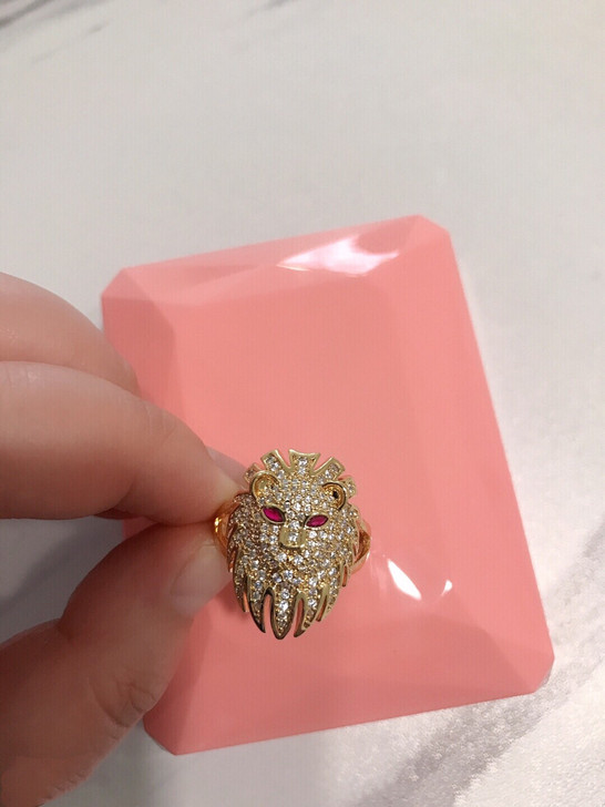 开口戒指明星同款狮子造型,大小可调节全新微...