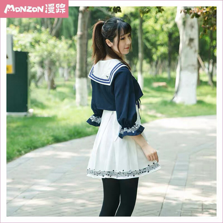 二次元美少女学生水手服连衣裙 适用性别:女...