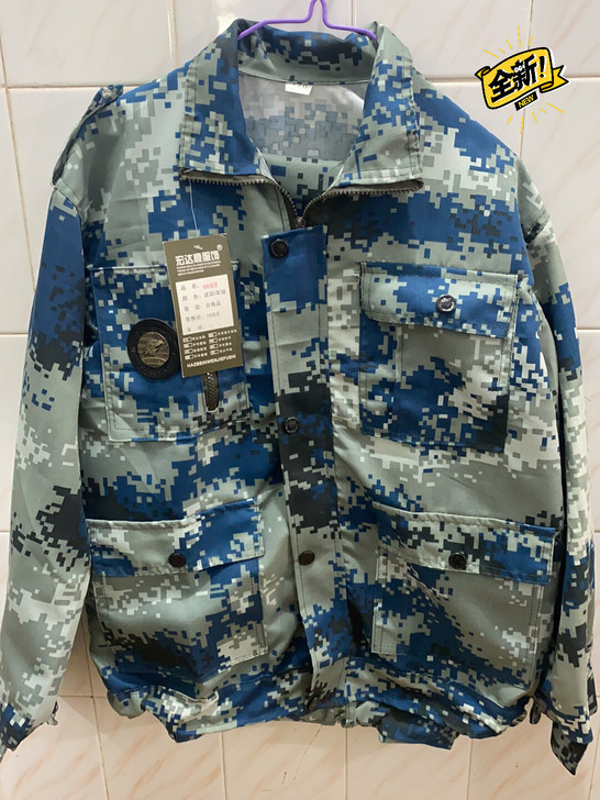 工作服迷彩服套装春秋耐磨劳保服工地汽修服三...