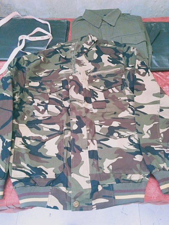 165尺码纯棉弹力套装长袖工作服迷彩劳保服