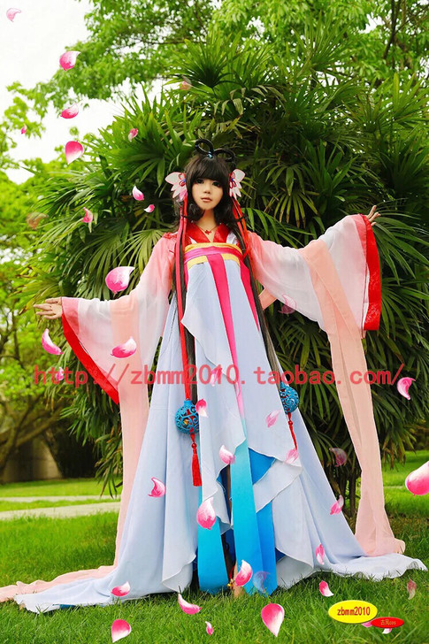 v家 洛天依忆红莲大全套 cosplay衣...