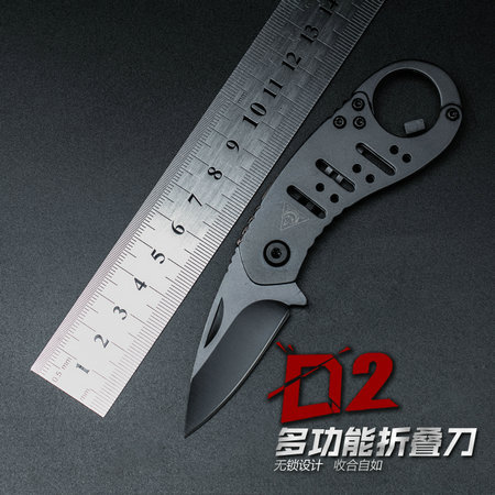 D2折叠刀户外防身小刀非直刀 多功能刀具 ...