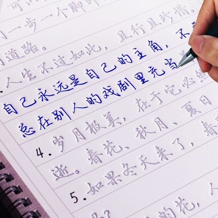 【15天练好字】练字帖成人行书行楷书凹槽速...