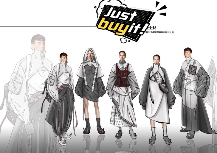 服装系列效果图+款式图 线稿 灵感版