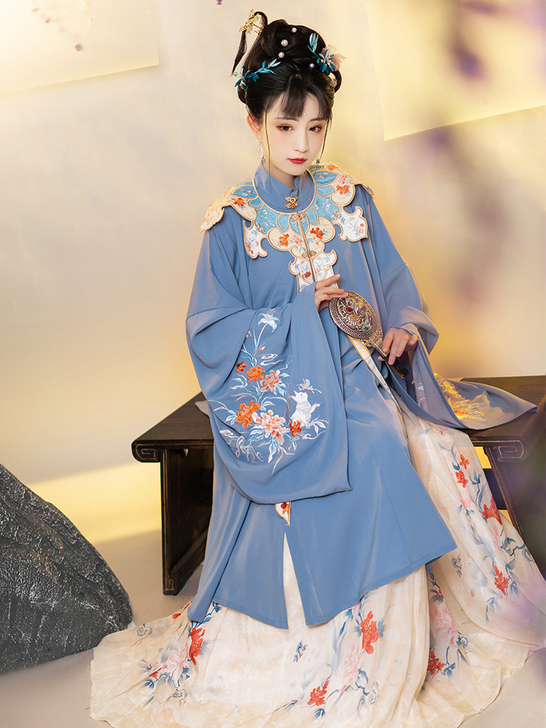 花神记清和赋原创汉服女明制齐腰交领长衫仙女...