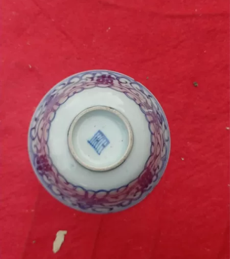 清晚期喜子盖碗,有冲线,包老包真,180包...