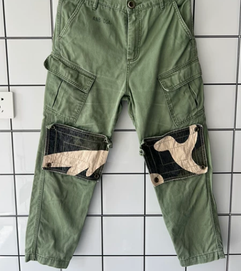 ANB BRAND 军绿色工装长裤休闲裤 ...
