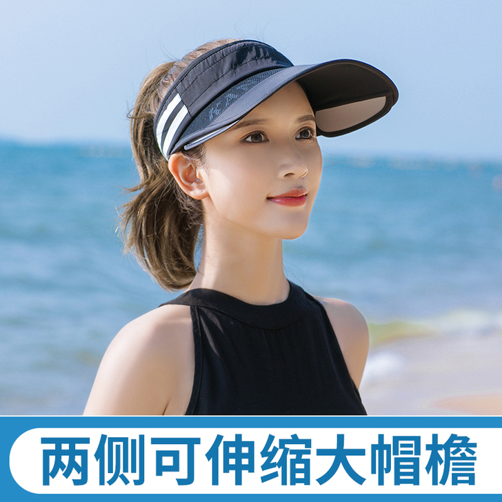 遮阳帽子女夏季防晒帽运动薄款遮脸韩版潮百搭...