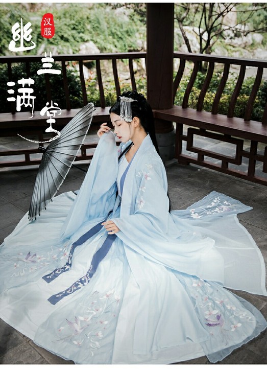 幽兰满堂 墨子研 汉服女中国风齐腰齐胸襦裙