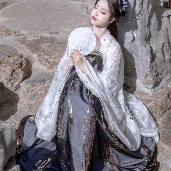 【云鹤】汉服女古装齐胸襦裙仙气大裙摆日常清...