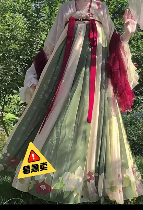 缺钱所以出汉服外  穿过一次 是正的 或者...