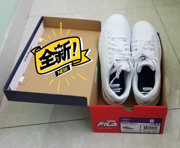 加拿大购买,全新斐乐女款小白鞋8码,包邮