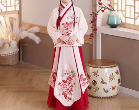 儿童汉服女童古装超仙襦裙春夏装中国风樱花公...