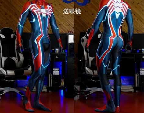 成人蜘蛛侠COSPLAY服装男士动漫游戏紧...