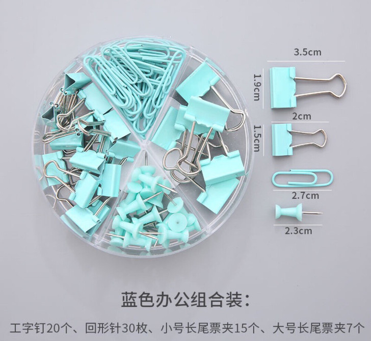 得力 长尾夹大号文件夹子彩色文具 燕尾夹中...