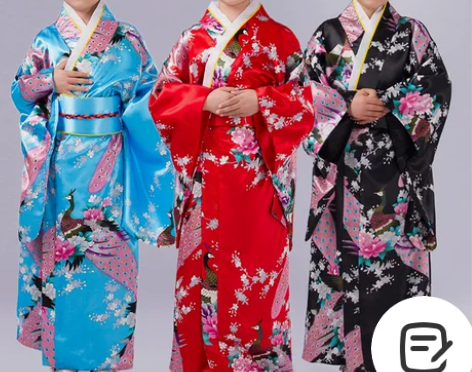 古装日本儿童男女和服振袖浴衣万圣节学生合唱...