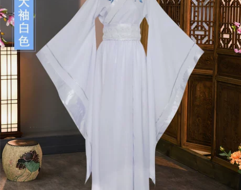 中国风古装雪纺女汉服古筝演出服仙气齐腰襦裙...