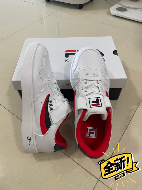 Fila kids 斐乐儿童 时尚板鞋 白...