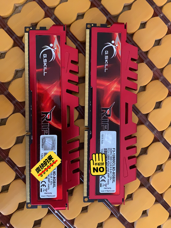 芝奇内存条两根，每根4G，ddr3 160...