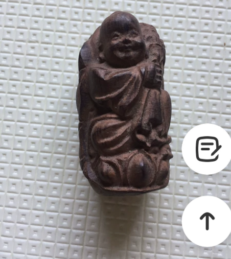 木雕福娃一个，不懂什么木，实物拍摄，品相尺...