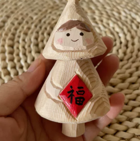 木雕丰收娃娃摆件 木雕丰收娃娃摆件，手工雕...