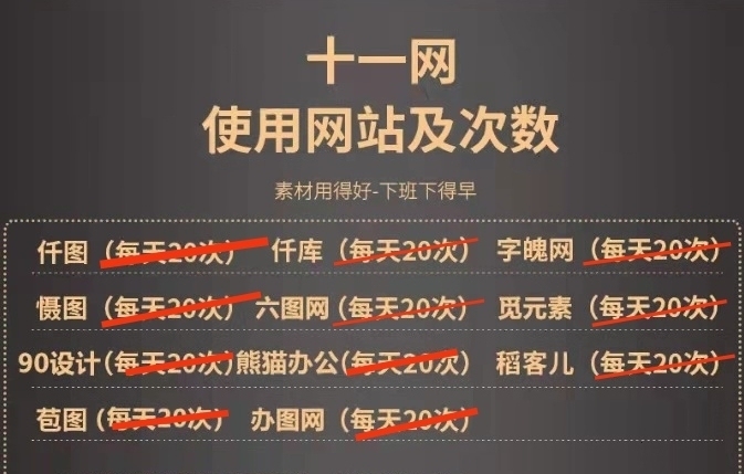 十一网周卡  千图千库字魂摄图六图觅元素9...