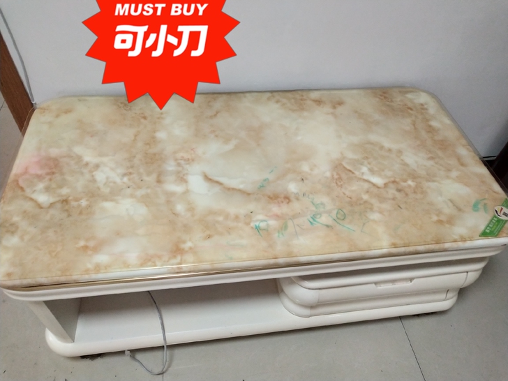 客厅茶几,电视柜。大理石实木材质。表面无划...