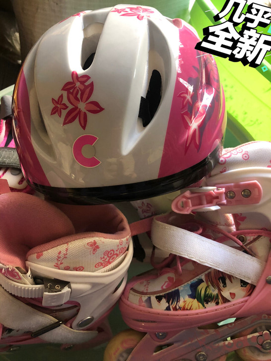 轮滑，孩子学了不几天，不学了，很新的。37...
