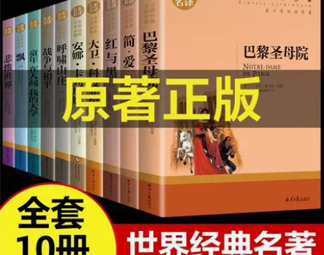 全新正版世界十大名著巴黎圣母院悲惨世界10...