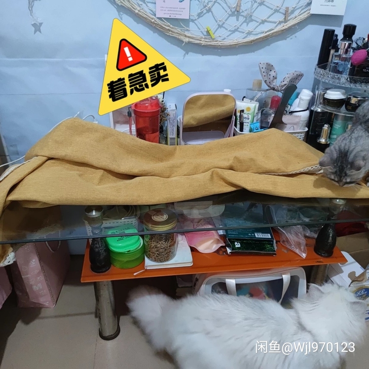 玻璃茶几，送桌布，尺寸 50##amp；t...