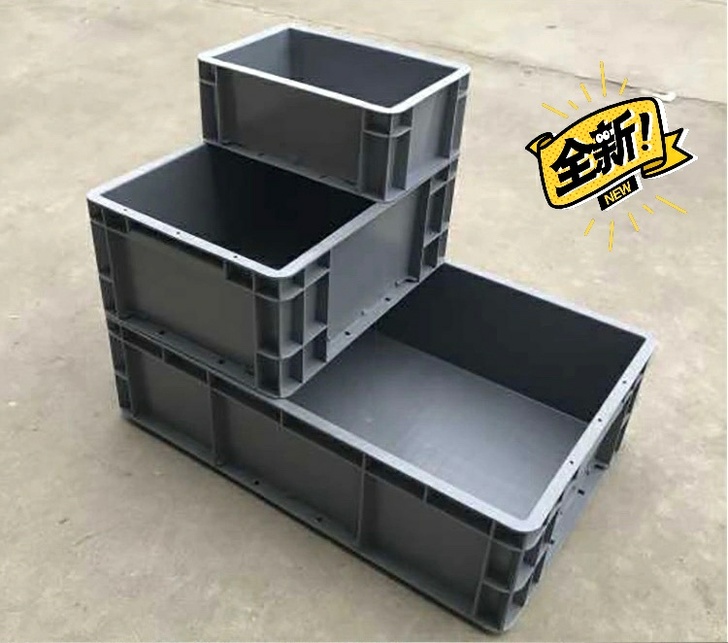 EU箱周转箱零件盒物流箱筐子加厚带盖工具收...