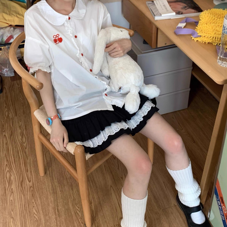 日系短裙女学生y2k二次元a字百褶半身裙高...