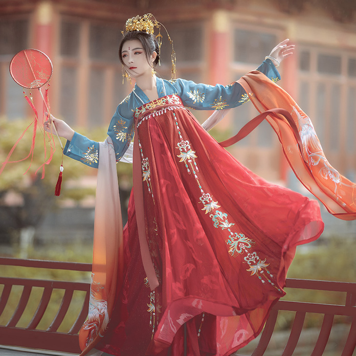 如梦霓裳汉服女齐胸襦裙[胡云谣]敦煌元素烫...