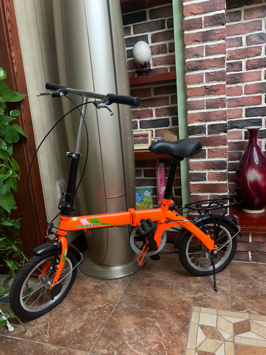 折叠小型自行车  买来一直摆在客厅 九新