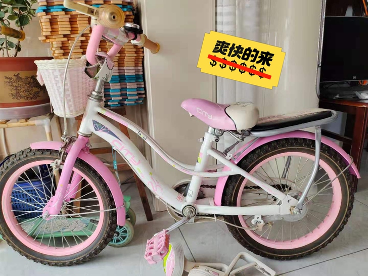 外甥女闲置的小自行车，适合140cm以下的...