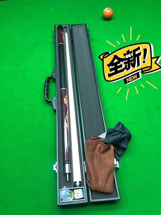 分体台球杆龙纹青花台球杆小头中头大头斯诺克...