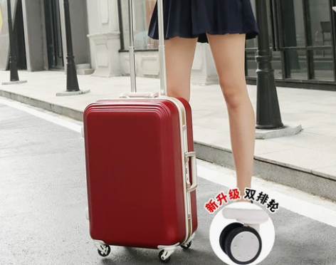 行李箱女拉杆箱26寸皮箱包小型轻便小号铝框...