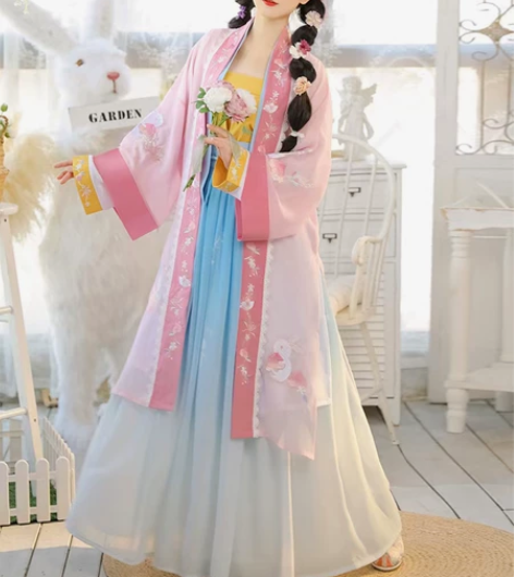 若湘阁正品原创汉服女宋制褙子宋抹一片式百褶...