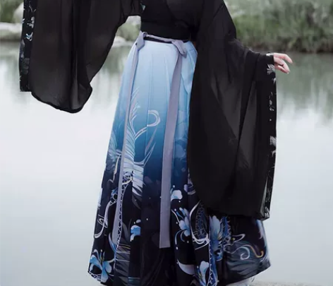 如梦霓裳原创若耶情侣汉服交领襦裙大袖魏晋风...