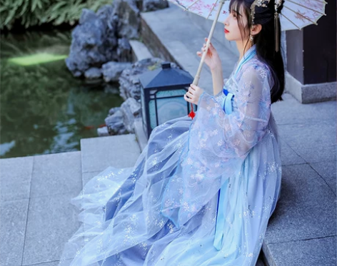 花神赋汉服女中国风古装魏晋风齐腰齐胸襦裙广...