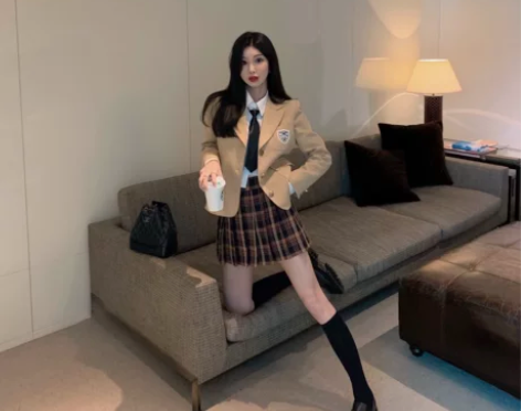 JOEY【东京资优生】学院风西服套装裙裤+...