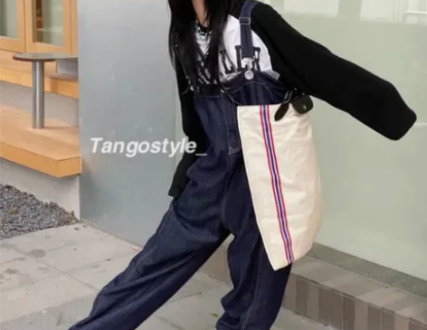 （全新）背带牛仔裤#高个子女生 感兴趣的话...