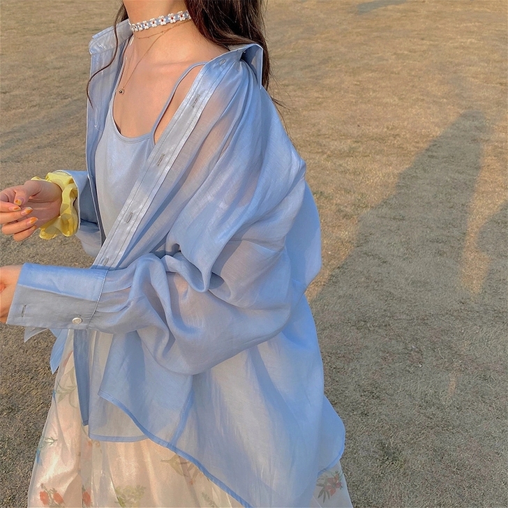 婉扮 衬衫 可当防晒服,空调衫。
